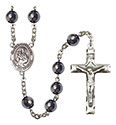 Virgen del Carmen 8mm Hematite Rosary R6003S-8243SP