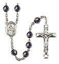 St. Walter of Pontoise 8mm Hematite Rosary R6003S-8285