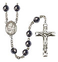 O/L of Lourdes 8mm Hematite Rosary R6003S-8288