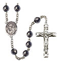 Virgen del Lourdes 8mm Hematite Rosary R6003S-8288SP