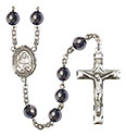 St. Marie Magdalen Postel 8mm Hematite Rosary R6003S-8294