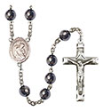 Blessed Herman the Cripple 8mm Hematite Rosary R6003S-8403