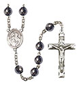 Sts. Peter &amp; Paul 8mm Hematite Rosary R6003S-8410