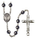 Divino Nino 8mm Hematite Rosary R6003S-8443SP