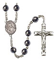 St. Edmund of East Anglia 8mm Hematite Rosary R6003S-8445