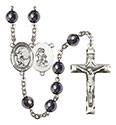 Guardian Angel/Soccer 8mm Hematite Rosary R6003S-8703