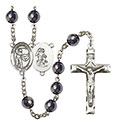 Guardian Angel/Golf 8mm Hematite Rosary R6003S-8706