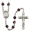 St. Dorothy 7mm Brown Rosary R6004S-8023