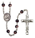 Virgen de la Divina Providencia 7mm Brown Rosary R6004S-8087SP