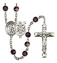 Guardian Angel/EMT 7mm Brown Rosary R6004S-8118S10