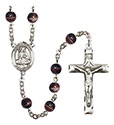 St. Walburga 7mm Brown Rosary R6004S-8126