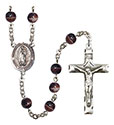 Virgen de Guadalupe 7mm Brown Rosary R6004S-8206SP