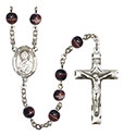 St. Dominic Savio 7mm Brown Rosary R6004S-8227