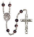Virgen del Carmen 7mm Brown Rosary R6004S-8243SP