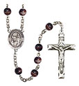 Virgen del Lourdes 7mm Brown Rosary R6004S-8288SP
