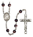 St. Marie Magdalen Postel 7mm Brown Rosary R6004S-8294
