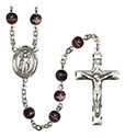 St. Ivo of Kelmartin 7mm Brown Rosary R6004S-8384