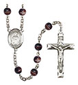 St. Winifred of Wales 7mm Brown Rosary R6004S-8419