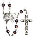 Guardian Angel/Basketball 7mm Brown Rosary R6004S-8702