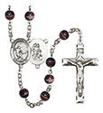 Guardian Angel/Soccer 7mm Brown Rosary R6004S-8703