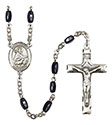 St. William of Rochester 8x5mm Black Onyx Rosary R6005S-8114