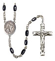 San Martin Caballero 8x5mm Black Onyx Rosary R6005S-8200SP