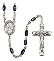 St. Maria Goretti 8x5mm Black Onyx Rosary R6005S-8208