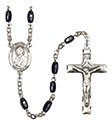 St. Dominic Savio 8x5mm Black Onyx Rosary R6005S-8227
