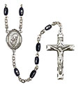 Blessed Trinity 8x5mm Black Onyx Rosary R6005S-8249