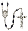 O/L of Lourdes 8x5mm Black Onyx Rosary R6005S-8288