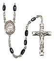St. Marie Magdalen Postel 8x5mm Black Onyx Rosary R6005S-8294