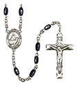 St. Catherine of Sweden 8x5mm Black Onyx Rosary R6005S-8336