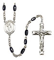 St. Columbkille 8x5mm Black Onyx Rosary R6005S-8399