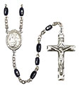 St. Jeanne Chezard de Matel 8x5mm Black Onyx Rosary R6005S-8401