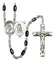 Guardian Angel/Tennis 8x5mm Black Onyx Rosary R6005S-8705
