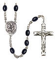 San Antonio 8x6mm Black Onyx Rosary R6006S-8004SP