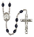 St. Dorothy 8x6mm Black Onyx Rosary R6006S-8023