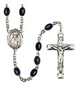 St. Dennis 8x6mm Black Onyx Rosary R6006S-8025