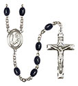 St. Dominic de Guzman 8x6mm Black Onyx Rosary R6006S-8030