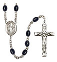St. Genevieve 8x6mm Black Onyx Rosary R6006S-8041