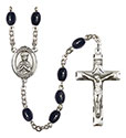 St. Henry II 8x6mm Black Onyx Rosary R6006S-8046