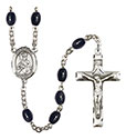 St. Louis 8x6mm Black Onyx Rosary R6006S-8081