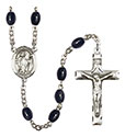 St. Richard 8x6mm Black Onyx Rosary R6006S-8093