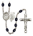 Scapular 8x6mm Black Onyx Rosary R6006S-8098