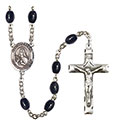 Santa Teresita 8x6mm Black Onyx Rosary R6006S-8106SP