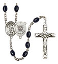 Guardian Angel/Coast Guard 8x6mm Black Onyx Rosary R6006S-8118S3