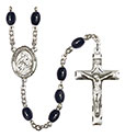 St. Maria Goretti 8x6mm Black Onyx Rosary R6006S-8208