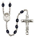 St. Dominic Savio 8x6mm Black Onyx Rosary R6006S-8227