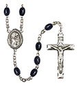 San Juan de la Cruz 8x6mm Black Onyx Rosary R6006S-8232