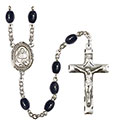 St. Marie Magdalen Postel 8x6mm Black Onyx Rosary R6006S-8294
